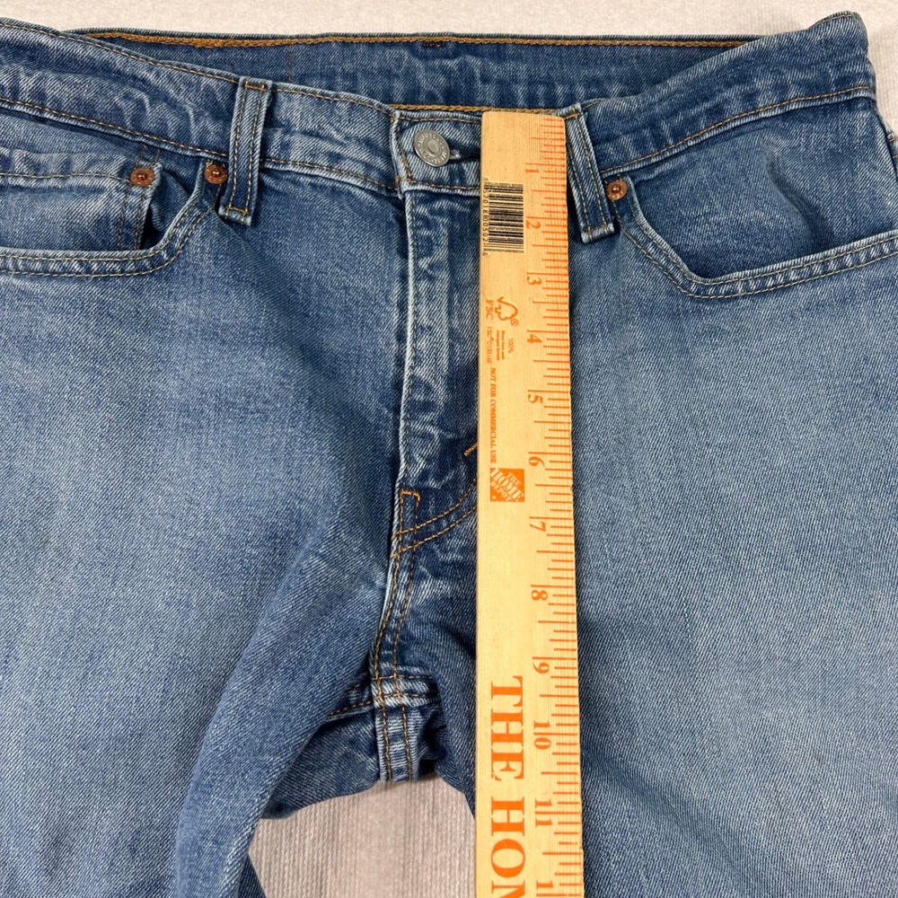 Levis 559 Relaxed Straight Jeans Mens 30x34 Blue Denim Classic 5-Pocket Tall - Picture 10 of 11
